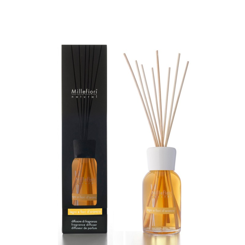 DIFFUSORE DI FRAGRANZA A STICK 250 ML LEGNI E FIORI D'ARANCIO MILLEFIORI  MILANO